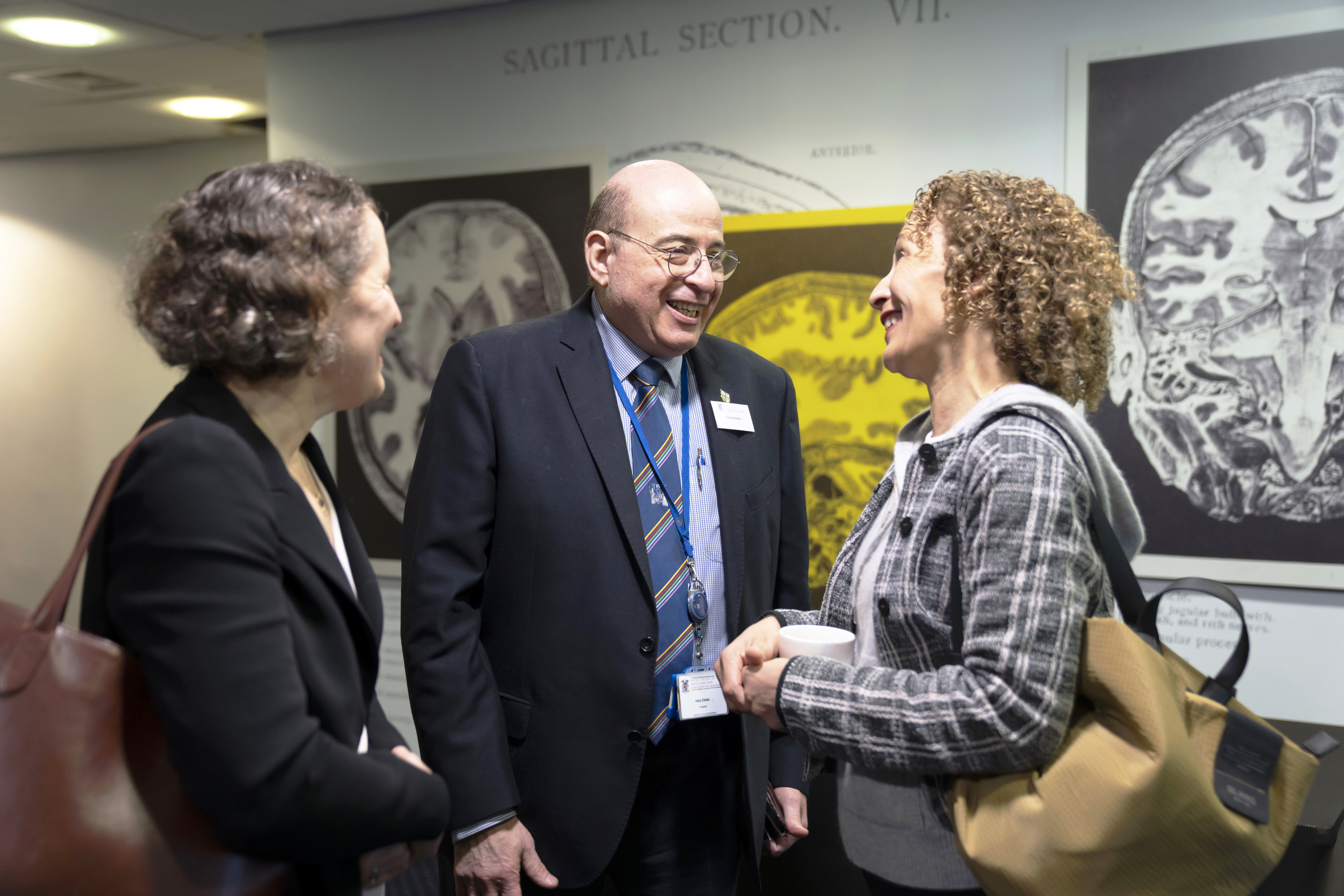 the president talking with some participants